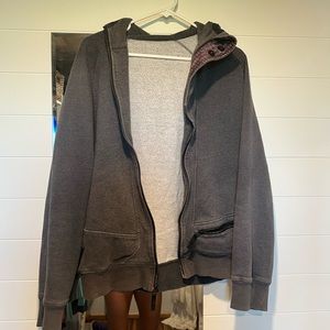 lululemon athletica Gray Zip Up Sweater with Versatile Design